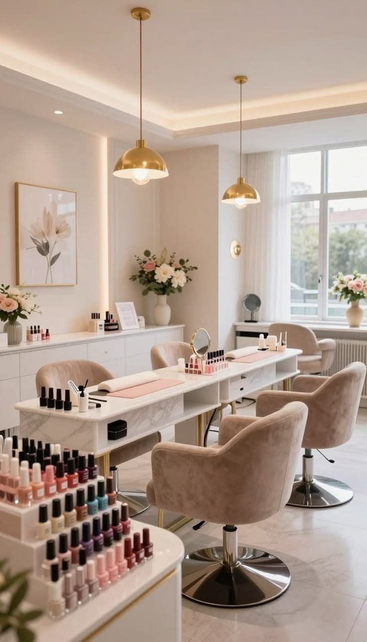 Bright modern nail salon