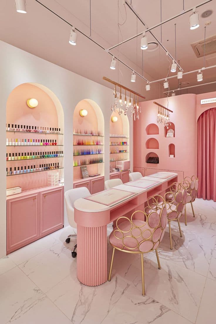 Pink glam nail bar